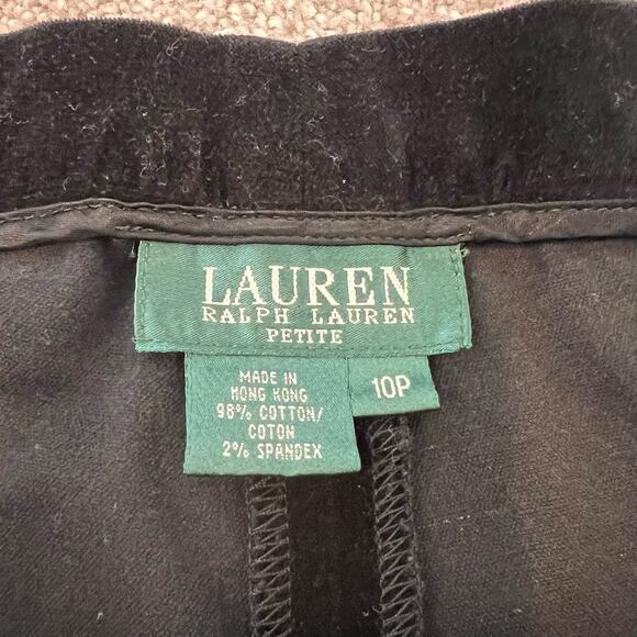 Lauren Ralph Lauren Women's Velvet Trouser Black Size‎ 10 Petite - Picture 4 of 10